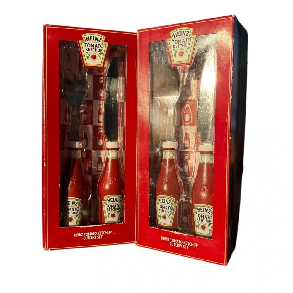 NIB HEINZ TOMATO KETCHUP CUTLERY SET COLLECTIBLE